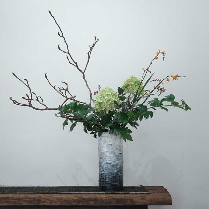 Hydrangea Real Flower Decoration Vase